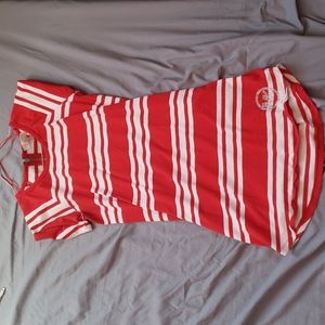 Michael Kors Red and White striped TShirt Dress XS